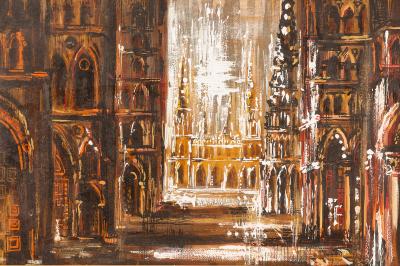 Appraisal: Julia Trevelyan Oman British - Westminster Abbey signed gouache cm