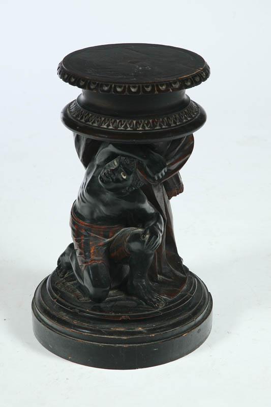 Appraisal: BLACKAMOOR STAND Continental nd quarter- th century hardwood Well carved