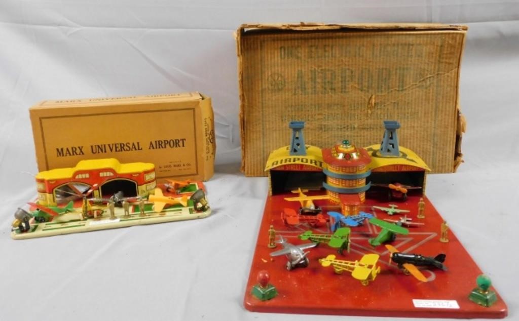 Appraisal: MARX UNIVERSAL AIRPORT TIN LITHO TOY WITHoriginal box ca s