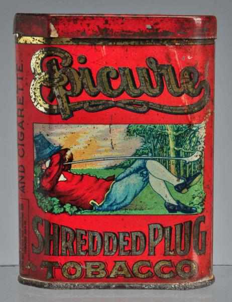 Appraisal: Epicure Pocket Tobacco Tin Description Good solid displayable condition with