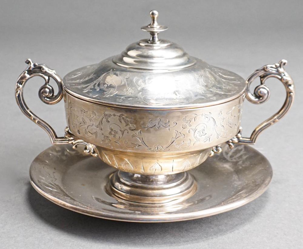 Appraisal: FRENCH SILVER COVERED BOWL WITH FITTED UNDERTRAY JEAN FRANCOIS VEYRAT