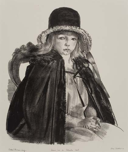 Appraisal: GEORGE BELLOWS Jean in a Black Hat Lithograph - x