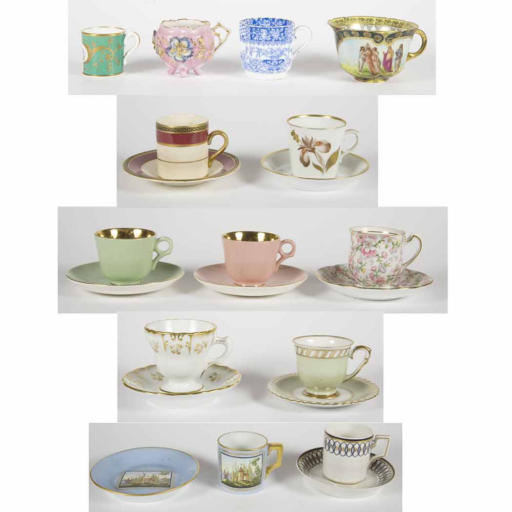 Appraisal: Group of Porcelain Teacups and Saucers Approximately one hundred twenty