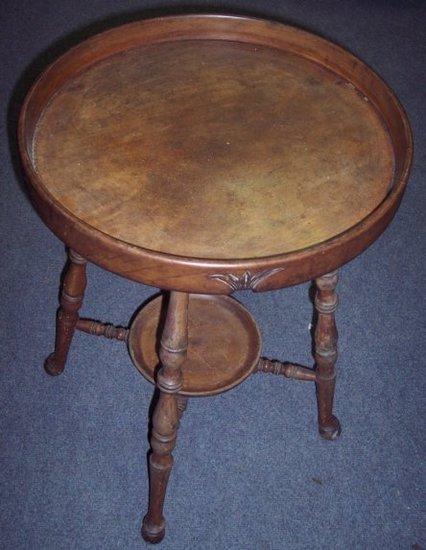 Appraisal: A beechwood occasional table on turned legs cm diameter