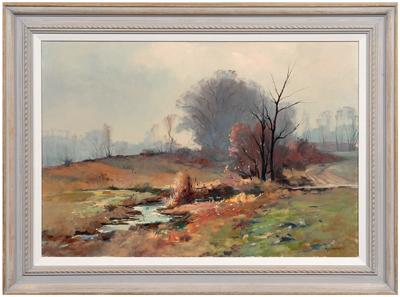 Appraisal: Stephen George Maniatty painting Deerfield Massachusetts born quot Indian Summer