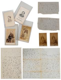 Appraisal: Civil War Period Letters With CDVs one CDV possibly John