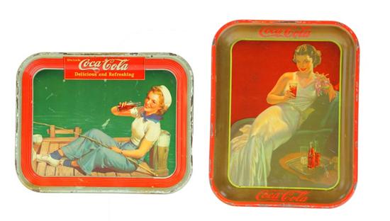 Appraisal: TWO COCA COLA SERVING TRAYS Both by The American Art