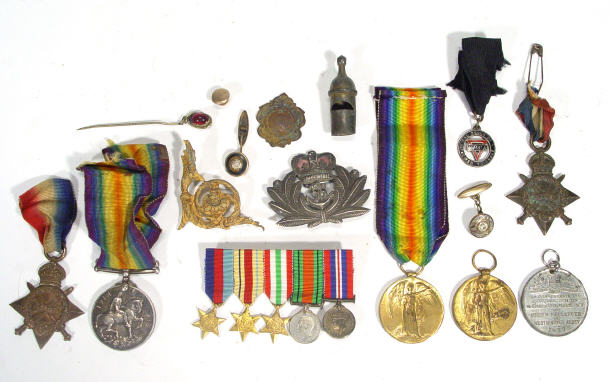 Appraisal: World War I military medal group comprising - War medal