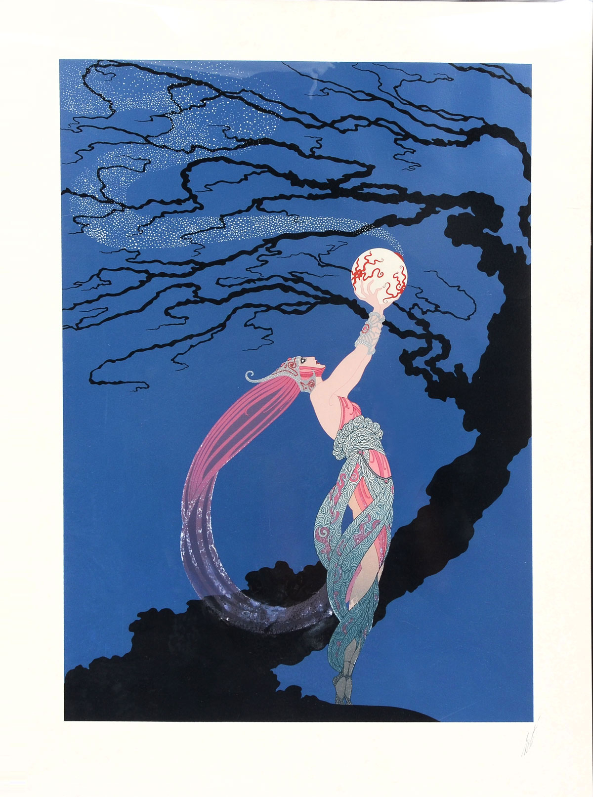 Appraisal: ERTE Russian - Enchantress Serigraph '' x '' with margins