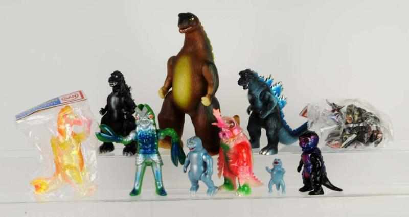 Appraisal: Lot of Kaiju Soft Vinyl Figures Description Manufactured by Marusan