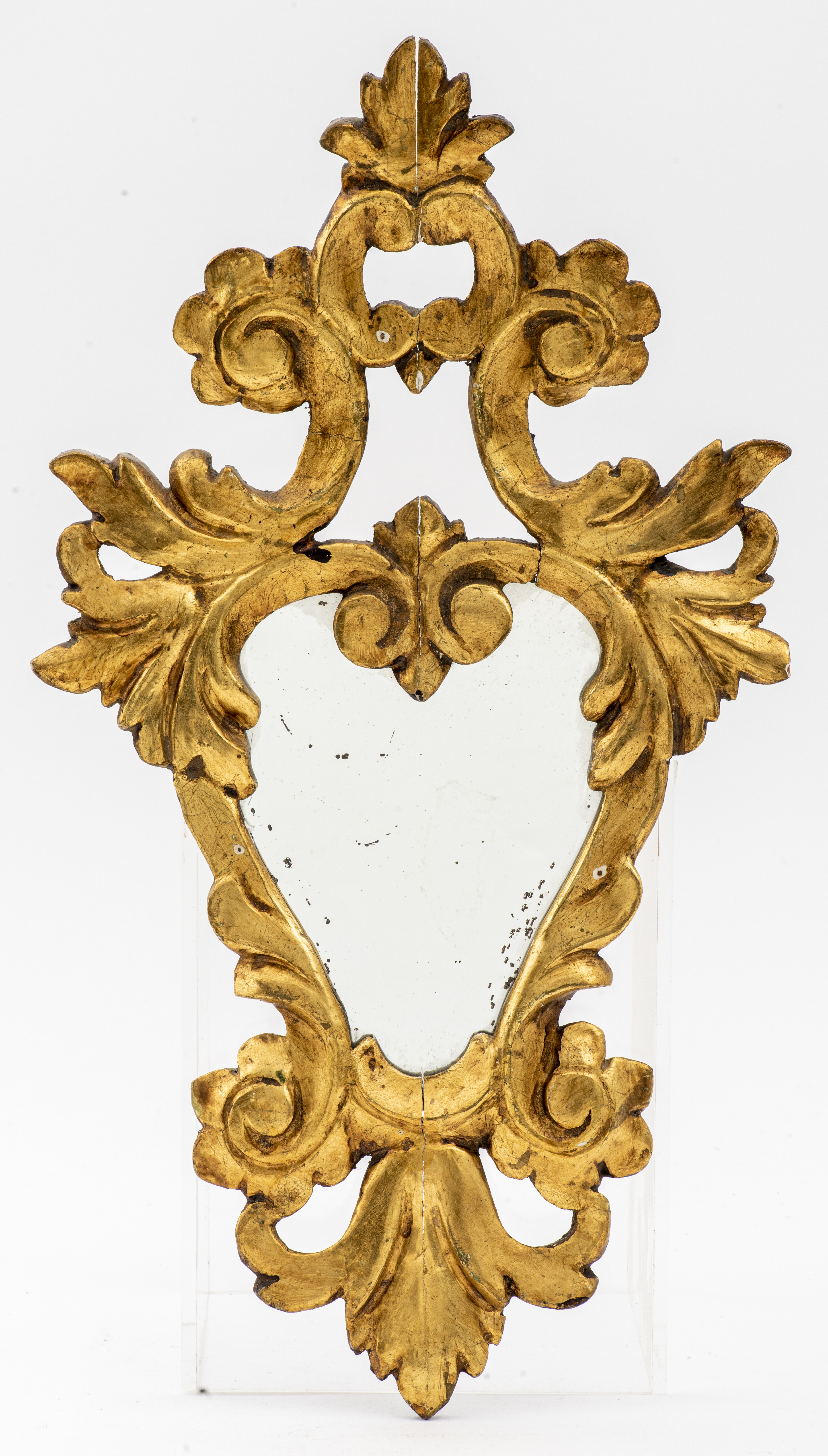 Appraisal: ROCOCO STYLE GILT MIRROR Rococo style gilt mirror carved wood