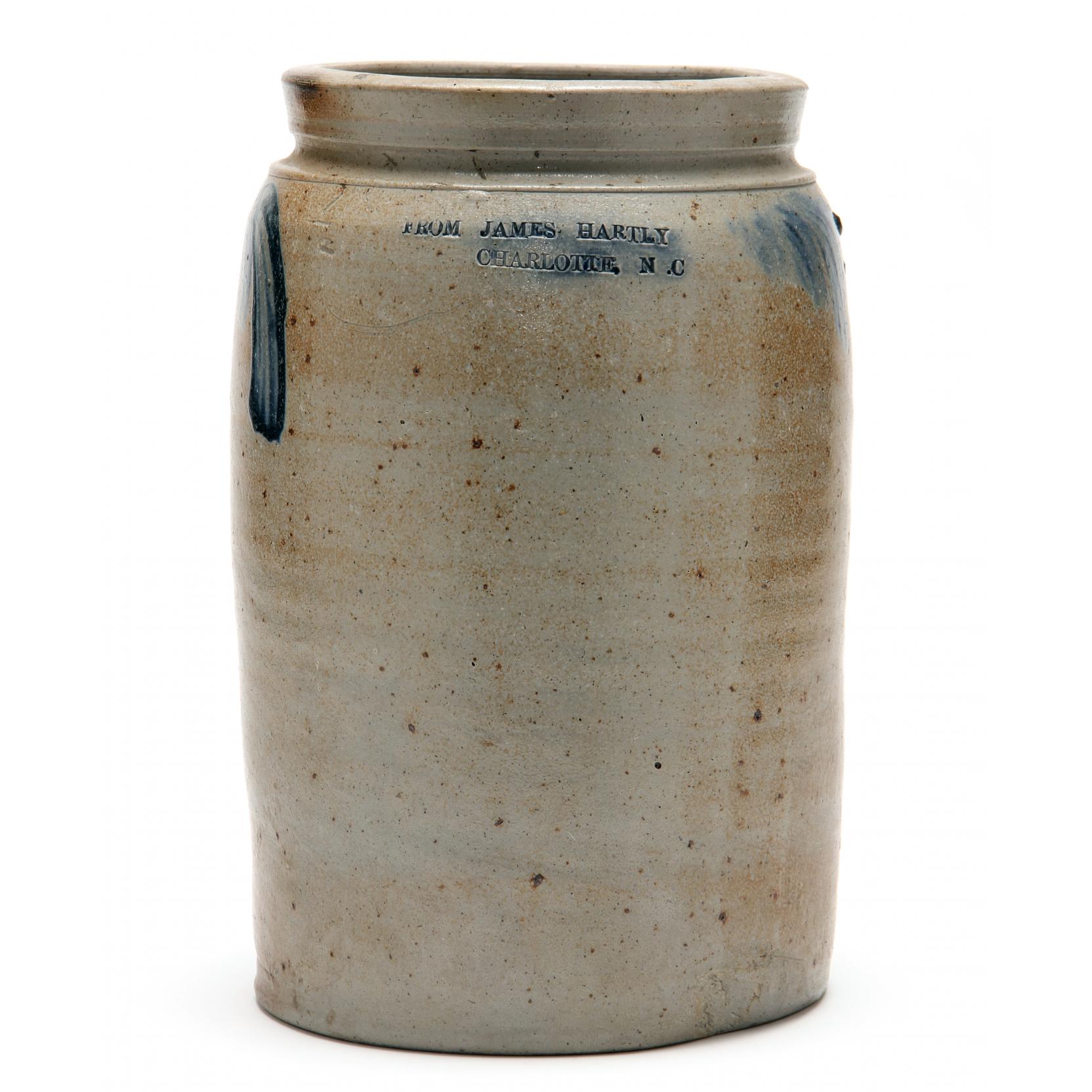 Appraisal: Stoneware Two Gallon Presentation Storage Jar th century with brushed