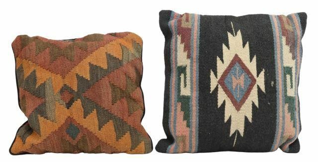 Appraisal: lot of Decorative throw pillows front fashioned from Kilim rugs