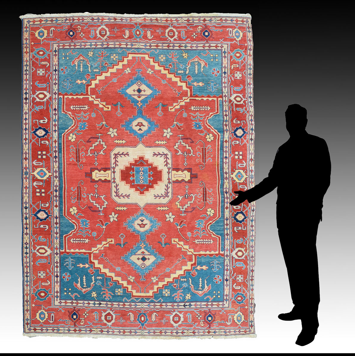 Appraisal: TURKISH HAND KNOTTED WOOL RUG ' X ' '' This