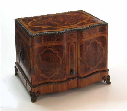 Appraisal: Burlwood decanter box th century H in W in D