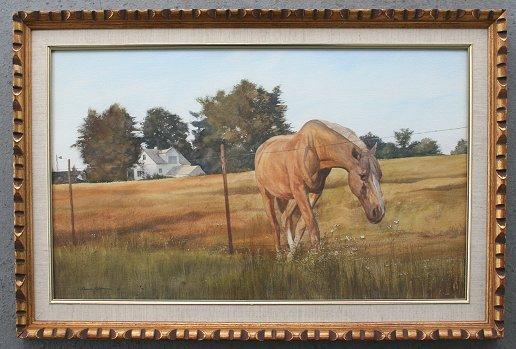 Appraisal: NELSON William American th C Horse in Pasture Watercolor ''