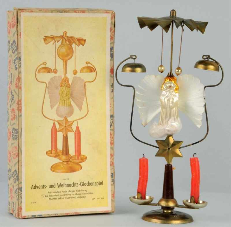 Appraisal: German Angel Advent in Original Box Description Heat from candles