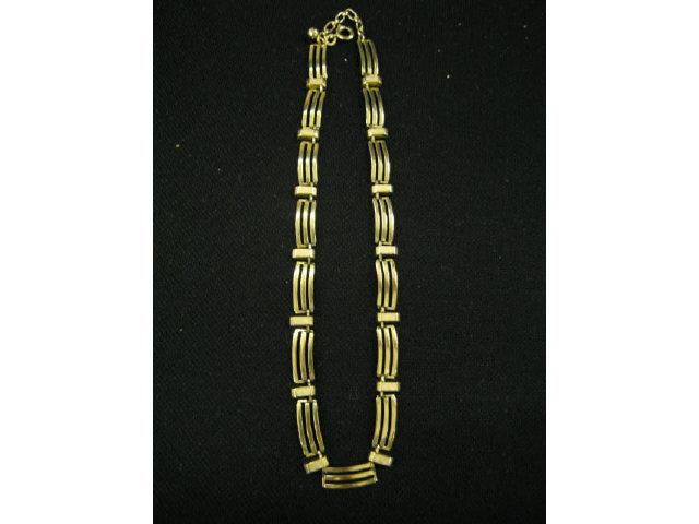 Appraisal: Gold Necklace link bar style long k yellow gold probably