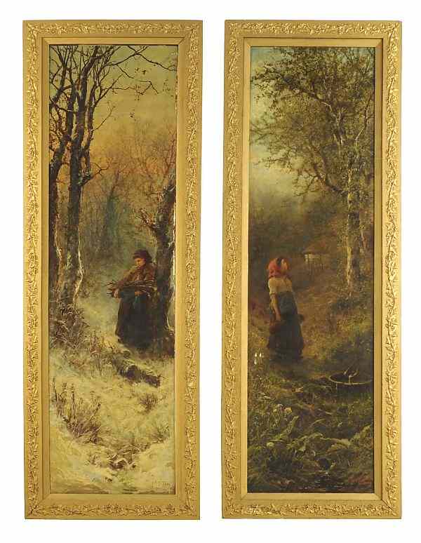 Appraisal: James Crawford Thom American English - pair of oil on