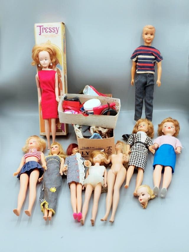 Appraisal: Large Group of vintage dolls including Tammy's Family Ted a