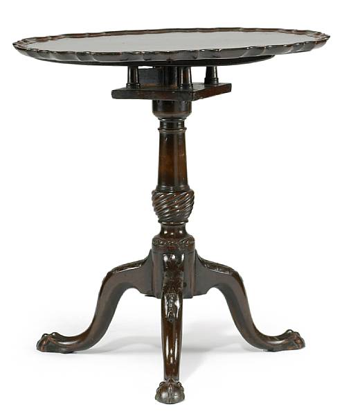 Appraisal: A George III mahogany tea table third quarter th century