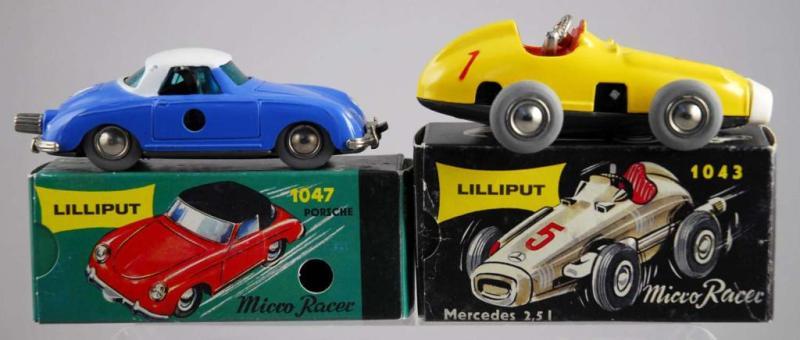 Appraisal: Lot of Schuco Toy Micro Racers Liliput Cars Description Includes