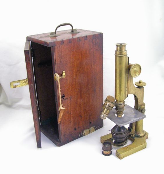 Appraisal: J Zentmayer Microscope Case American Continental Stand Model c J