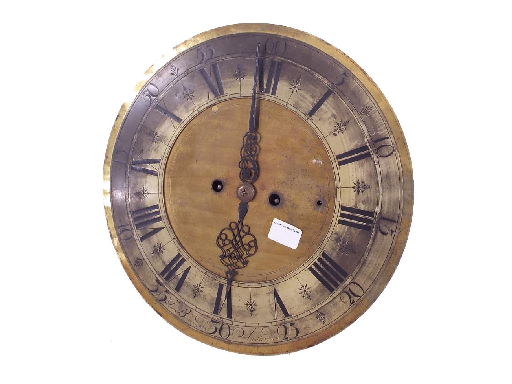 Appraisal: Double fusee clock movement with outside countwheel striking on a