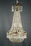 Appraisal: CHANDELIER - Circa cut glass round graduated chandelier brass top