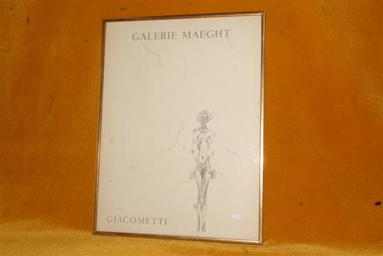 Appraisal: GIACOMETTI POSTER GALLERY MAEGNT x sight