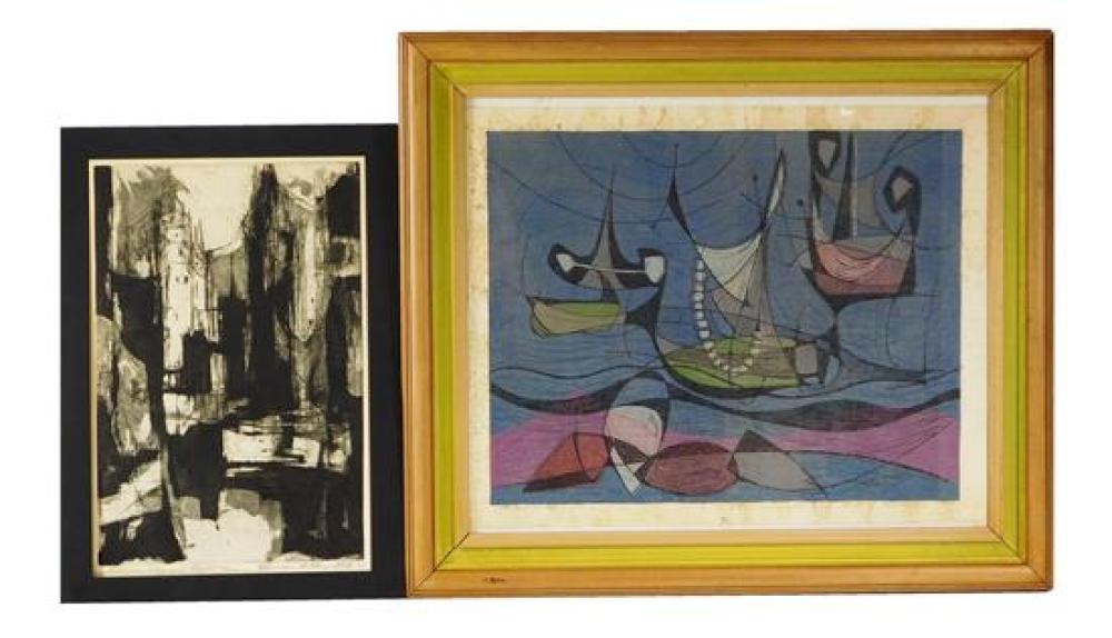 Appraisal: Two th C prints including Norman Arthur Bate etching and