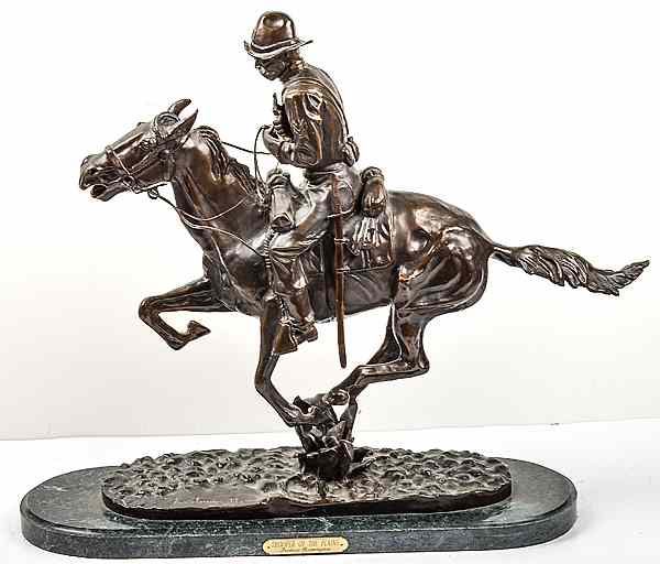 Appraisal: Fredrick Remington Trooper On The Plains Bronze Lost wax casting