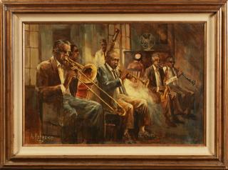 Appraisal: Al Federico New Orleans Preservation Hall Jazz Band oil on