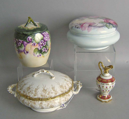 Appraisal: Limoges dresser box together with a covered canister casserole dish