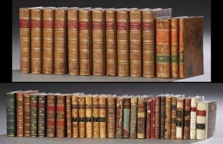 Appraisal: Group of Forty-Two Decorative Leather Bound Books titles available on