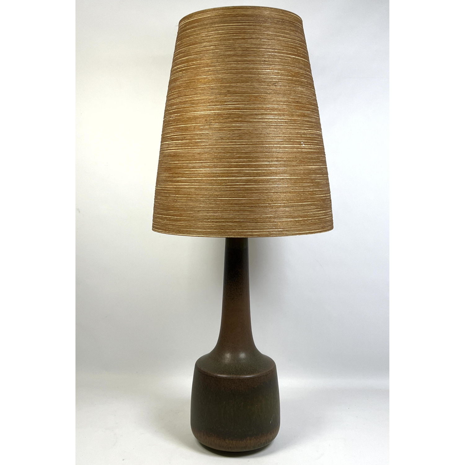 Appraisal: GUNNAR and LOTTE BOSTLUND Table Lamp Glazed Pottery Modernist Table