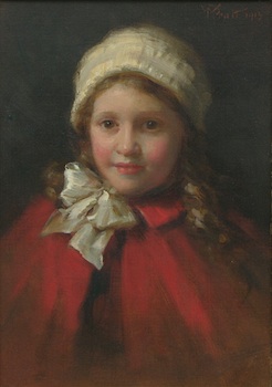 Appraisal: William F Pratt Scottish Glasgow School - Girl in Red