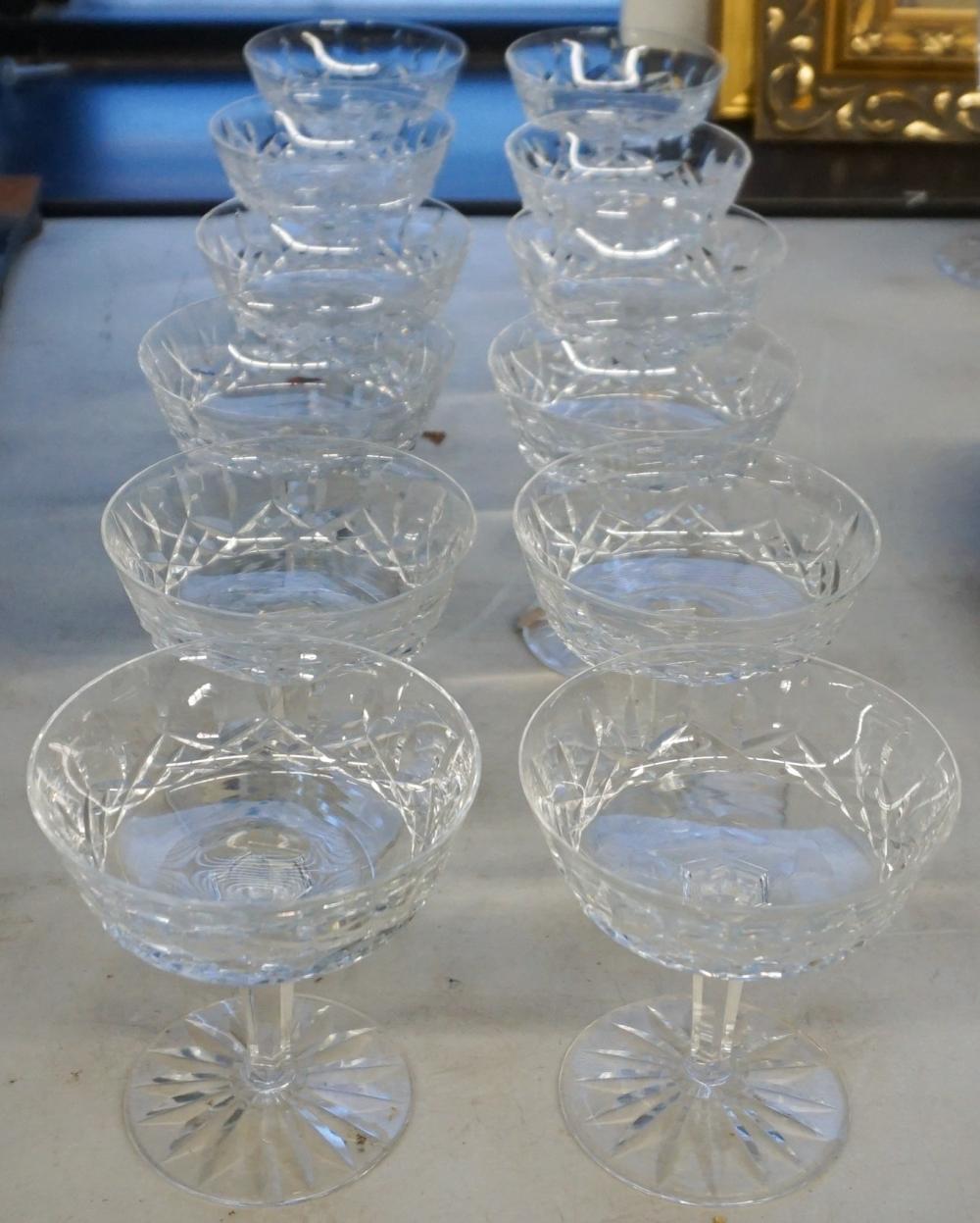 Appraisal: TWELVE WATERFORD CRYSTAL SHERBERTSTwelve Waterford Crystal Sherberts