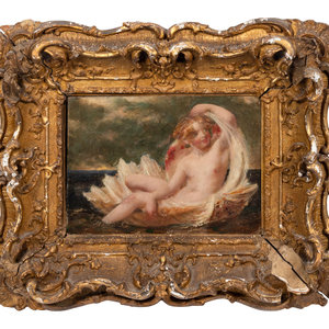 Appraisal: William Etty British - Cupid in a Shell on Waves