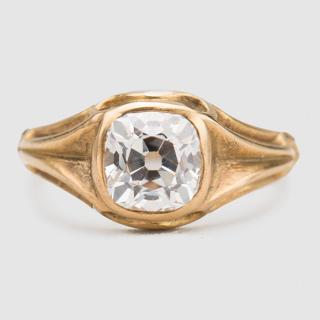 Appraisal: TIFFANY CO K Yellow Gold and Diamond Ring TIFFANY CO