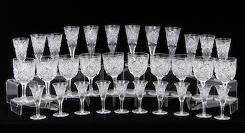 Appraisal: A Collection of Brilliant Cut Stemware A collection of brilliant