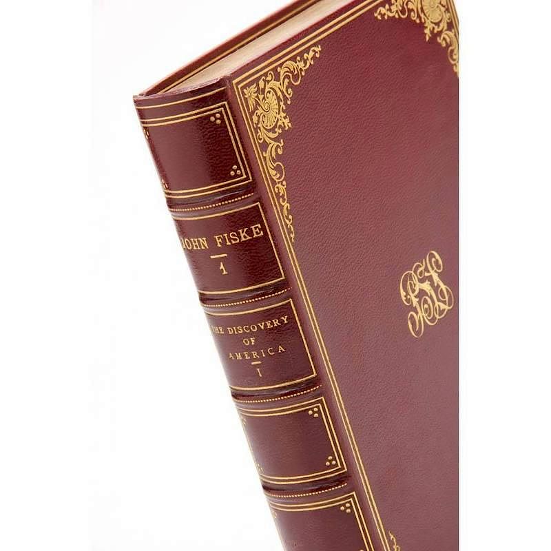 Appraisal: Limited Edition Works of John Fiske in Leather-Bound Books Cambridge