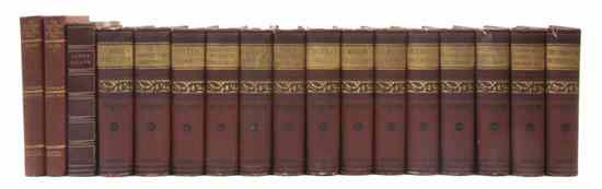 Appraisal: BINDINGS A group of books bound in red cloth and