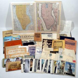 Appraisal: Zeppelin Maps ANTIQUE NEW YORK CITY RELATED EPHEMERA Automobile Tours