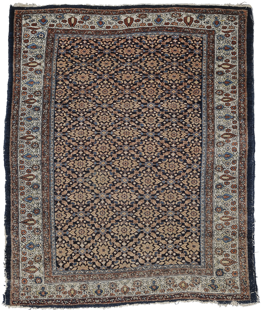 Appraisal: Mahal Rug Persian early th century repeating floral and lattice