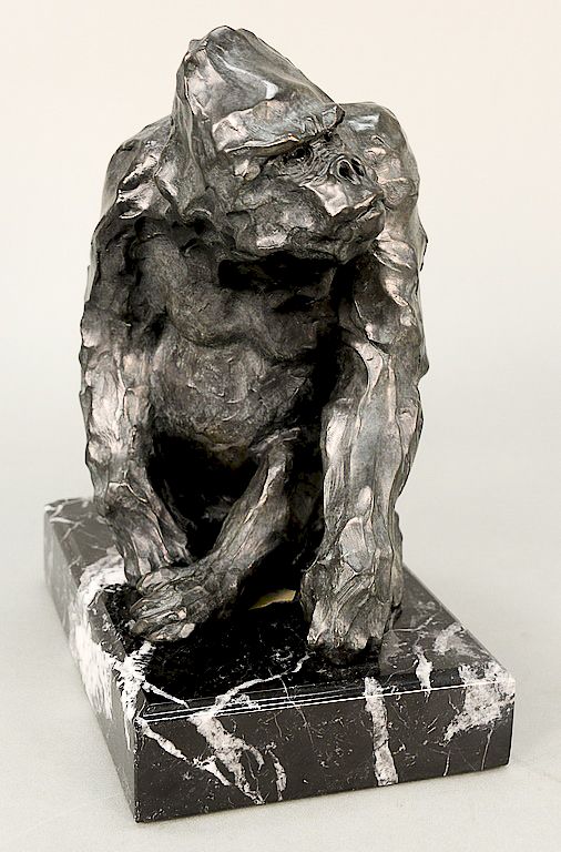 Appraisal: Sherry Salari Sander b bronze Gorilla signed and dated on