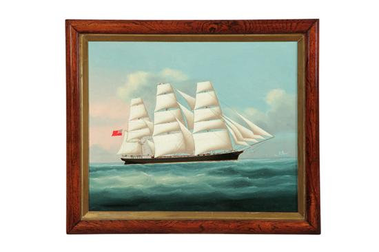 Appraisal: THE SCHOONER WOODLARK ENGLISH SCHOOL MID TH CENTURY Oil on