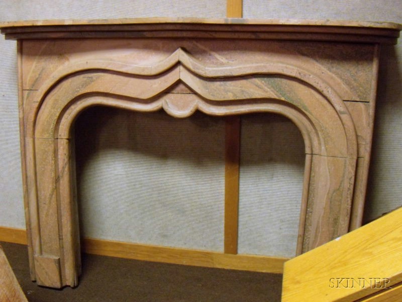 Appraisal: Faux Painted Wood Fireplace Mantel exterior ht wd dp interior