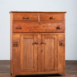 Appraisal: A Shaker Cherry and Pine Work Cabinet Circa appears to