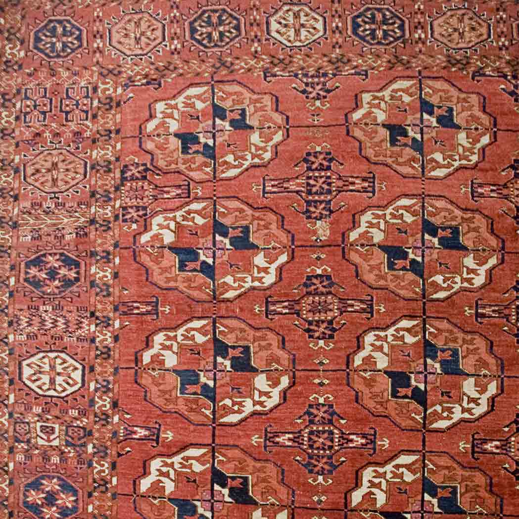 Appraisal: Tekke Carpet West Turkestan last quarter th century The madder